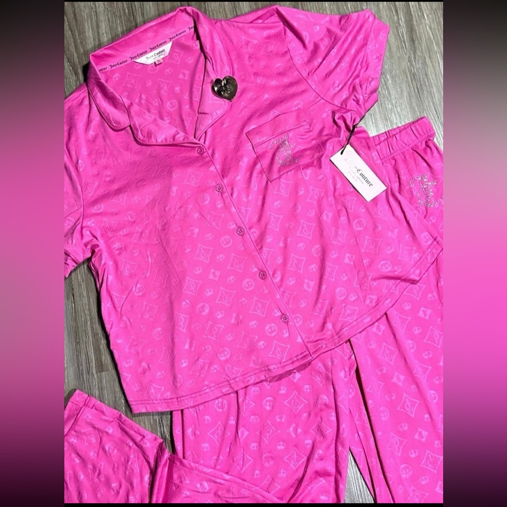 Pink Juicy couture pajama set XL - Picture 2 of 5